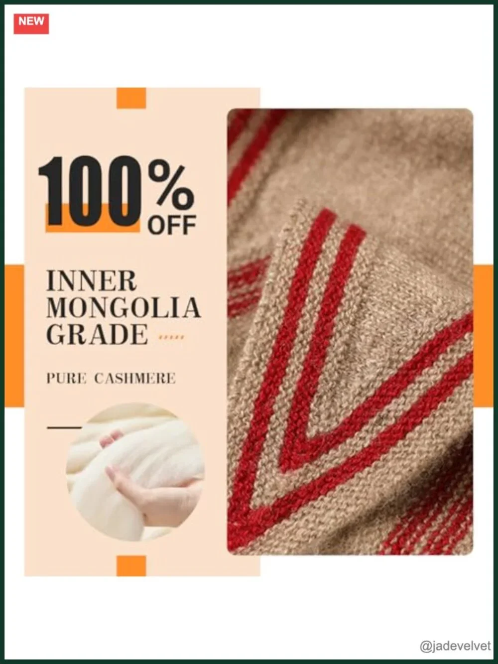 100% Cashmere Triangle Scarf Lightweight Fashion Neck Scarf for Women Men 49x12